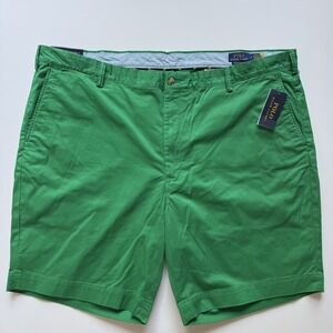 POLO RALPH LAUREN Stretch Classic Fit Twill 9" Chino Shorts Mens 48B Green Golf